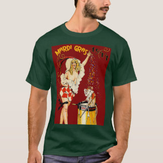 NEW ORLEANS Mardi Gras Adverteren afdrukken T-shirt