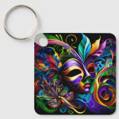 New Orleans Mardi Gras Art Sleutelhanger (Voorkant)