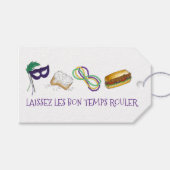 New Orleans Mardi Gras Beignet beheert Masker PoBo Cadeaulabel (Voorkant (Horizontaal))