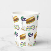 New Orleans Mardi Gras Beignet beheert Masker PoBo Papieren Bekers (Rechts)