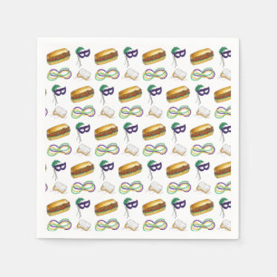 New Orleans Mardi Gras Beignet beheert Masker PoBo Servet