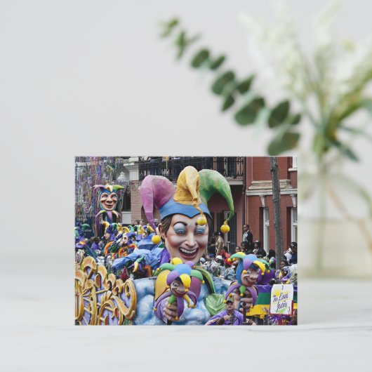 New Orleans Mardi Gras Briefkaart (Staand voorkant)
