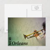 New Orleans Mardi Gras en Jazz Photomanipulation Briefkaart (Voorkant / Achterkant)