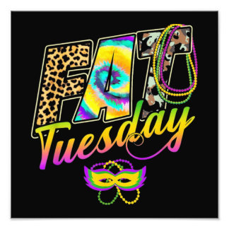 New Orleans Mardi Gras Fat Dinsdag Foto Afdruk