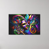 New Orleans, Mardi Gras, Fat Tuesday, NOLA Canvas Afdruk (Voorkant)