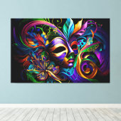 New Orleans, Mardi Gras, Fat Tuesday, NOLA Canvas Afdruk (Insitu (Houten vloer))