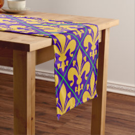 New Orleans Mardi Gras Fleur de Lis Korte Tafelloper