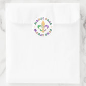 New Orleans Mardi Gras Fleur De Lis Ronde Sticker (Tas)