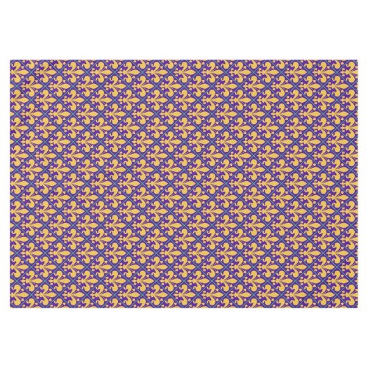 New Orleans Mardi Gras Fleur de Lis Tafelkleed (Voorkant (Horizontaal))