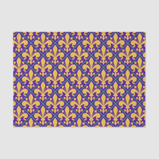 New Orleans Mardi Gras Fleur de Lis Tissuepapier (Voorkant)