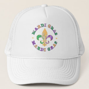 New Orleans Mardi Gras Fleur De Lis Trucker Pet