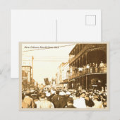New Orleans Mardi Gras  foto 1961 Briefkaart (Voorkant / Achterkant)