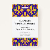 New Orleans Mardi Gras Gezinsreünie Badge (Voorkant)