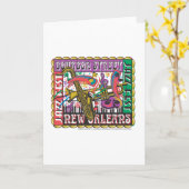 New Orleans Mardi Gras Kaart (Gele Bloem)