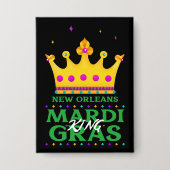 New Orleans Mardi Gras King Button (Voorkant)