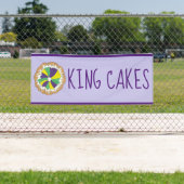 New Orleans Mardi Gras King Cakes Spandoek (Insitu)