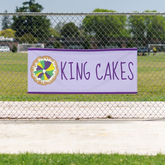 New Orleans Mardi Gras King Cakes Spandoek (Insitu)