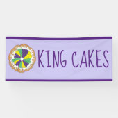 New Orleans Mardi Gras King Cakes Spandoek (Horizontaal)