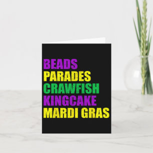 New Orleans Mardi Gras Kralen Parades Crawfish Kin Kaart