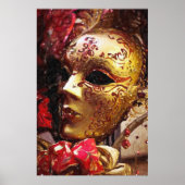 New Orleans Mardi Gras Mask Poster Print (Voorkant)