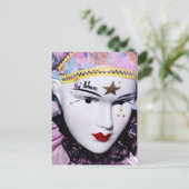 New Orleans Mardi Gras masker Briefkaart (Staand voorkant)