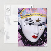 New Orleans Mardi Gras masker Briefkaart (Voorkant / Achterkant)