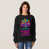 New Orleans Mardi Gras Masker Trui (Voorkant volledig)