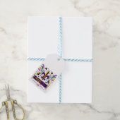 New Orleans Mardi Gras paarse geel groen Cadeaulabel (Met Touw)