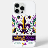New Orleans Mardi Gras paarse geel groen Case-Mate iPhone Case (Achterkant)