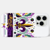 New Orleans Mardi Gras paarse geel groen Case-Mate iPhone Case (Achterkant (horizontaal))