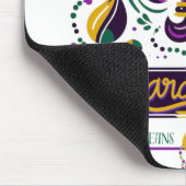 New Orleans Mardi Gras paarse geel groen Muismat (Hoek)