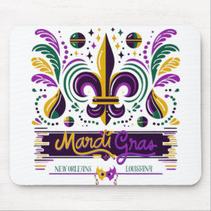 New Orleans Mardi Gras paarse geel groen Muismat