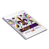 New Orleans Mardi Gras paarse geel groen Notitieboek (Rechterzijde)