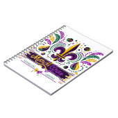 New Orleans Mardi Gras paarse geel groen Notitieboek (Linkerzijde)
