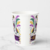 New Orleans Mardi Gras paarse geel groen Papieren Bekers (Rechts)