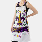 New Orleans Mardi Gras paarse geel groen Schort (Insitu)