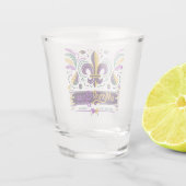 New Orleans Mardi Gras paarse geel groen Shot Glas (Achterkant)