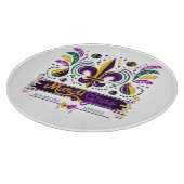 New Orleans Mardi Gras paarse geel groen Snijplank (Hoek)