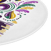 New Orleans Mardi Gras paarse geel groen Snijplank (Hoek)