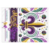 New Orleans Mardi Gras paarse geel groen Tafelkleed (Voorkant (Horizontaal))