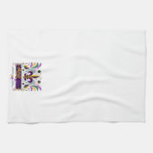 New Orleans Mardi Gras paarse geel groen Theedoek (Horizontaal)