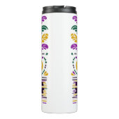 New Orleans Mardi Gras paarse geel groen Thermosbeker (Achterkant)