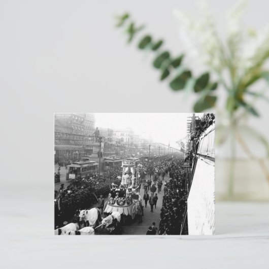 New Orleans Mardi Gras Parade,  postkaart (Staand voorkant)