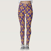 New Orleans Mardi Gras Party Fleur de Lis Leggings (Voorkant)