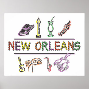 New Orleans Mardi Gras Poster