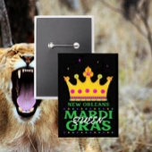 New Orleans Mardi Gras Queen Button
