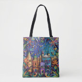 NEW ORLEANS MARDI GRAS SCENE TOTE BAG (Voorkant)