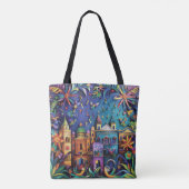 NEW ORLEANS MARDI GRAS SCENE TOTE BAG (Achterkant)