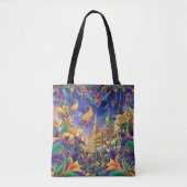  NEW ORLEANS MARDI GRAS SCENE TOTE BAG (Voorkant)
