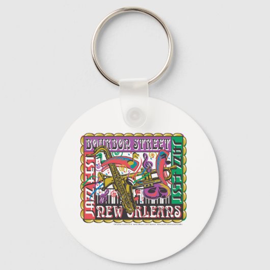 New Orleans Mardi Gras Sleutelhanger (Voorkant)
